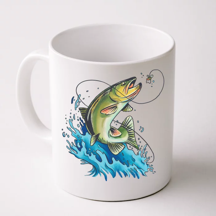 Bass Fishing Water Front & Back Coffee Mug