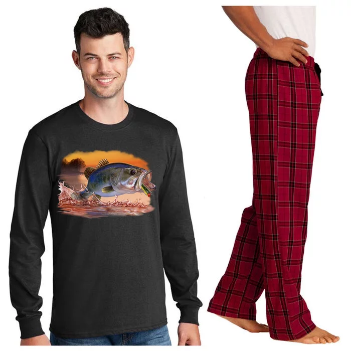 Bass Leaping Long Sleeve Pajama Set