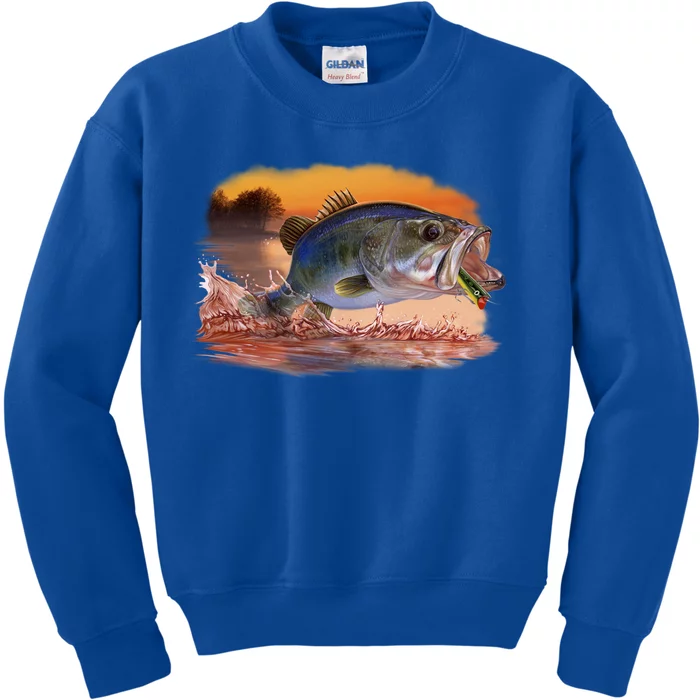 Bass Leaping Kids Sweatshirt