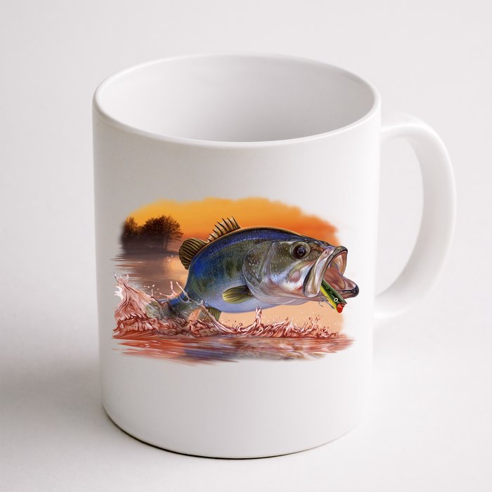 Bass Leaping Front & Back Coffee Mug