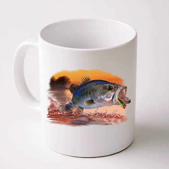 Bass Leaping Front & Back Coffee Mug