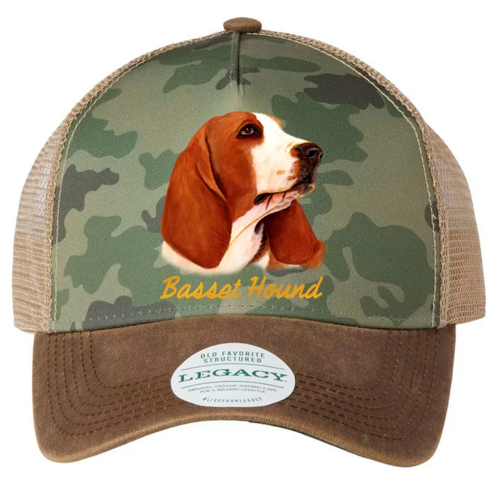 Basset Hound Dog Signature Portrait Legacy Tie Dye Trucker Hat