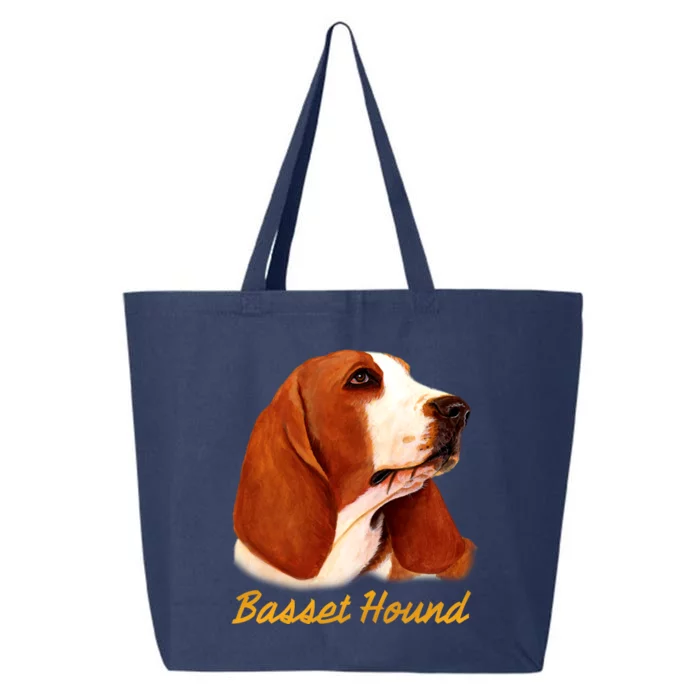 Basset Hound Dog Signature Portrait 25L Jumbo Tote