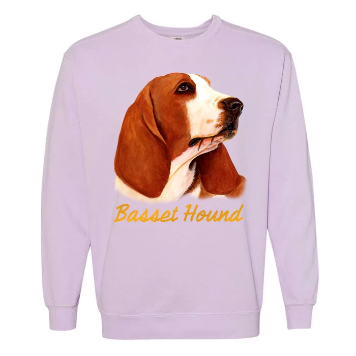 Basset Hound Dog Signature Portrait Garment-Dyed Sweatshirt