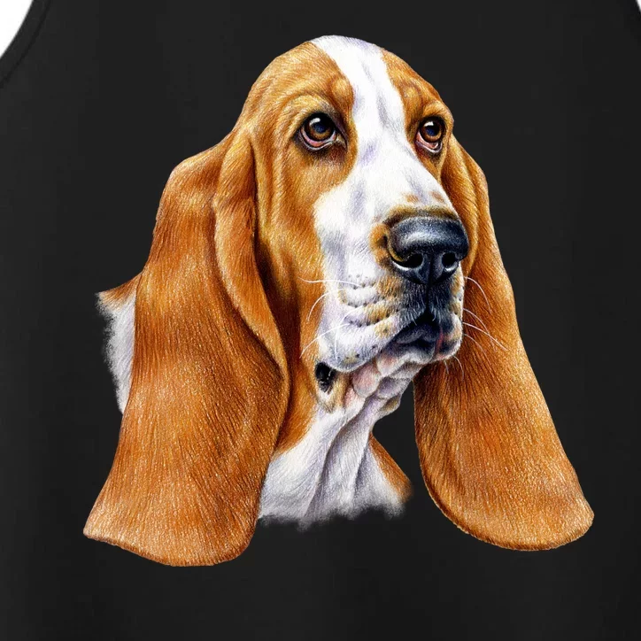 Basset Hound Face Performance Tank