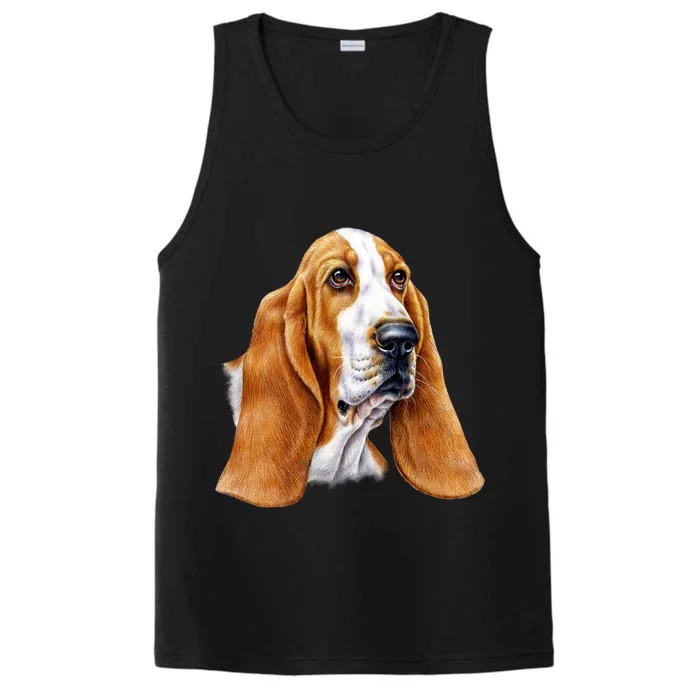 Basset Hound Face Performance Tank