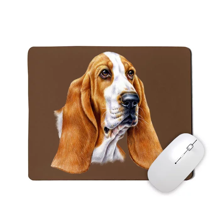 Basset Hound Face Mousepad