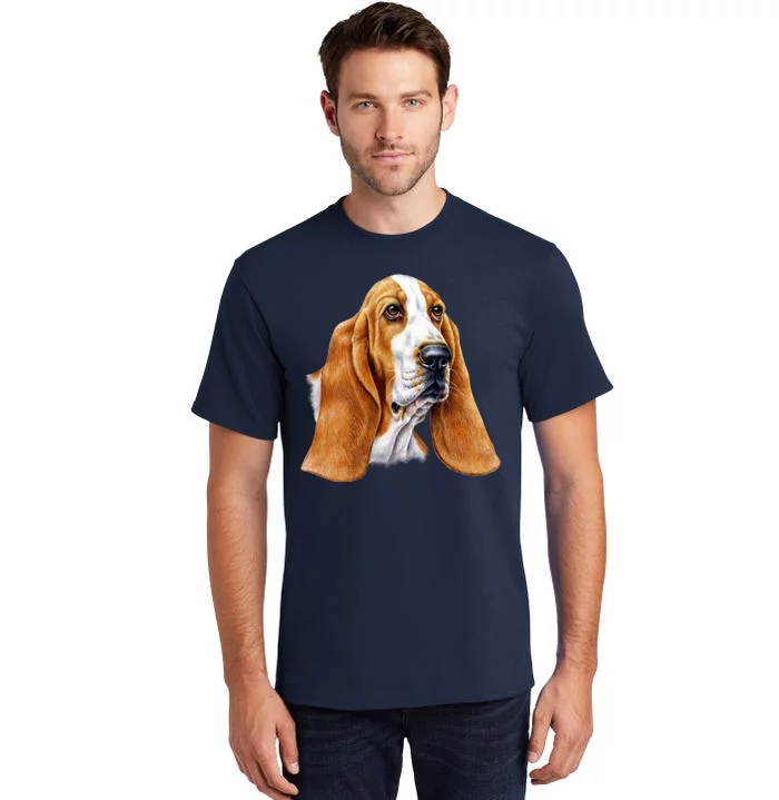 Basset Hound Face Tall T-Shirt