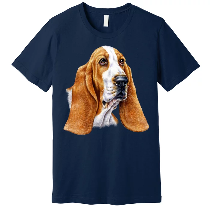 Basset Hound Face Premium T-Shirt