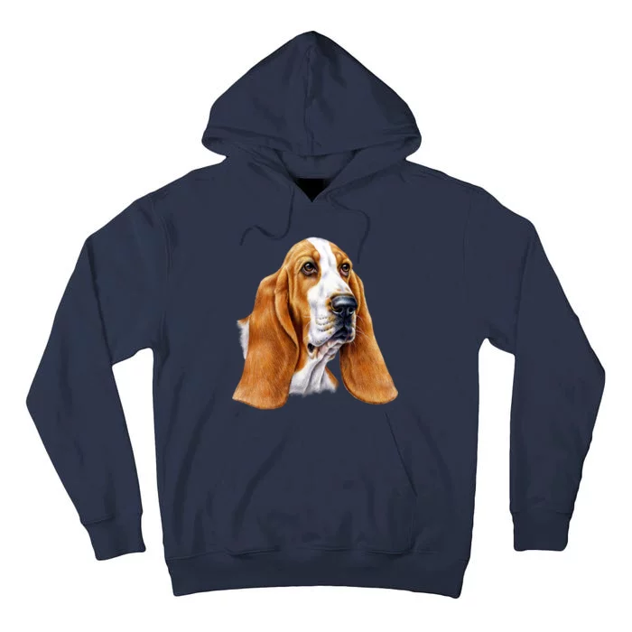 Basset Hound Face Tall Hoodie