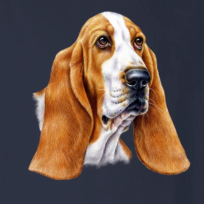 Basset Hound Face Toddler Long Sleeve Shirt