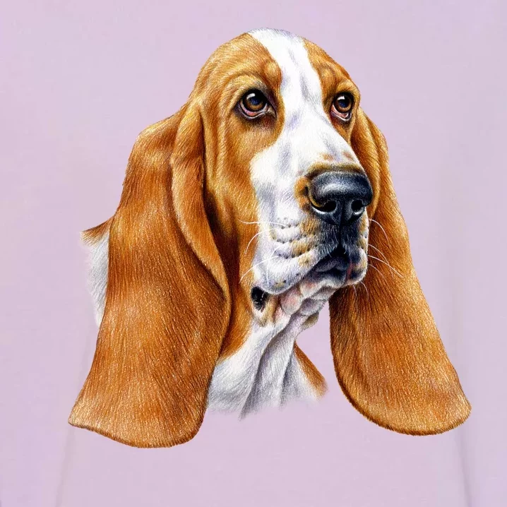 Basset Hound Face Garment-Dyed Sweatshirt