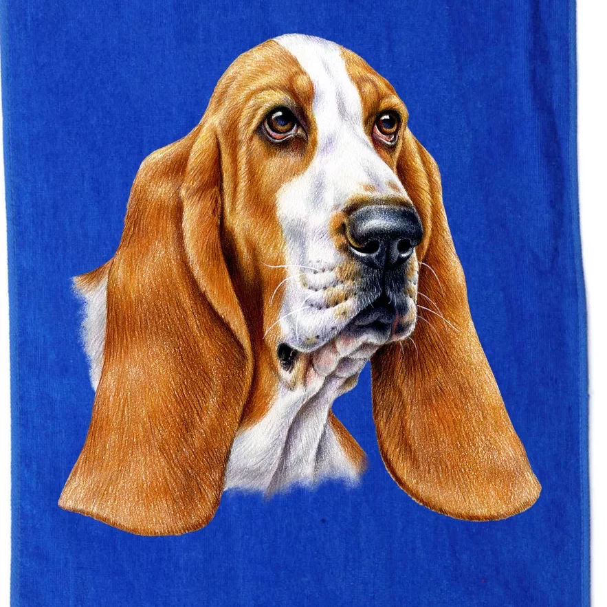 Basset Hound Face Platinum Collection Golf Towel