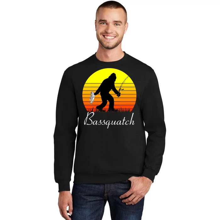 Bassquatch Bigfoot Fishing Sweatshirt