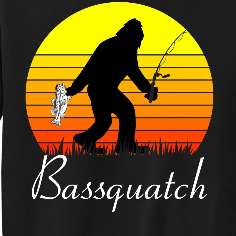 Bassquatch Bigfoot Fishing Sweatshirt