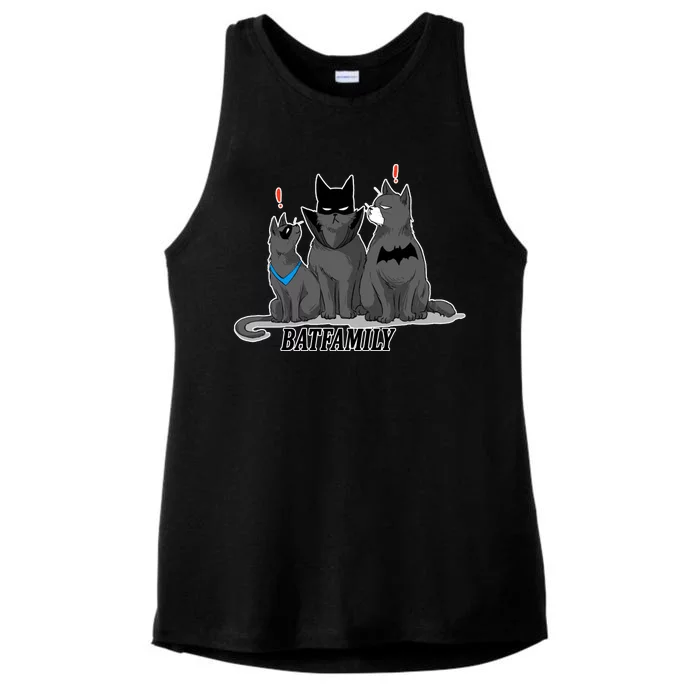 Bat Family Cats Cartoon Ladies Tri-Blend Wicking Tank