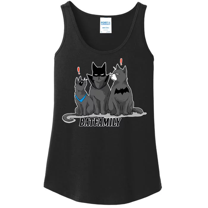 Bat Family Cats Cartoon Ladies Essential Tank