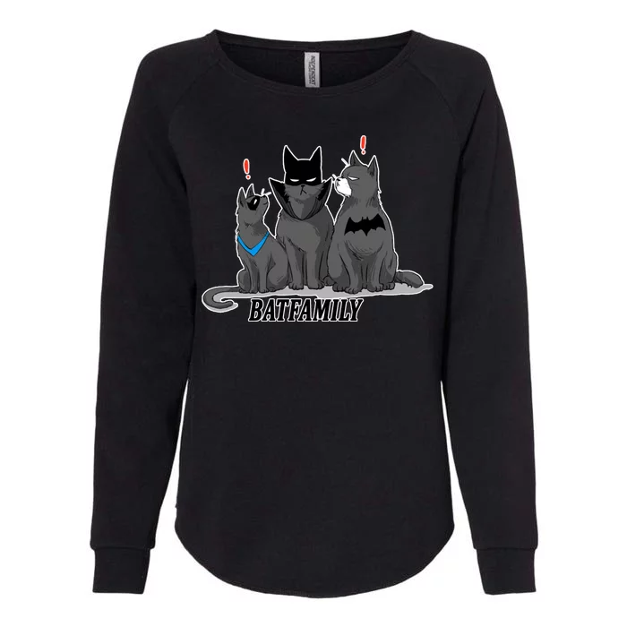 Bat Family Cats Cartoon Womens California Wash Sweatshirt