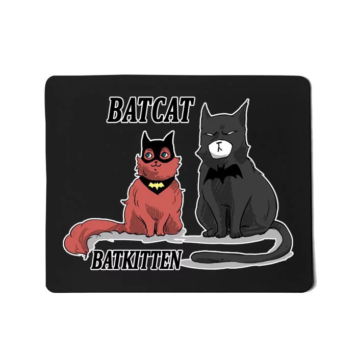 Bat Kitten Cat Funny Spoof Cartoon Mousepad