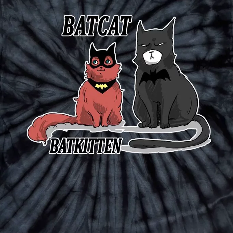 Bat Kitten Cat Funny Spoof Cartoon Tie-Dye T-Shirt