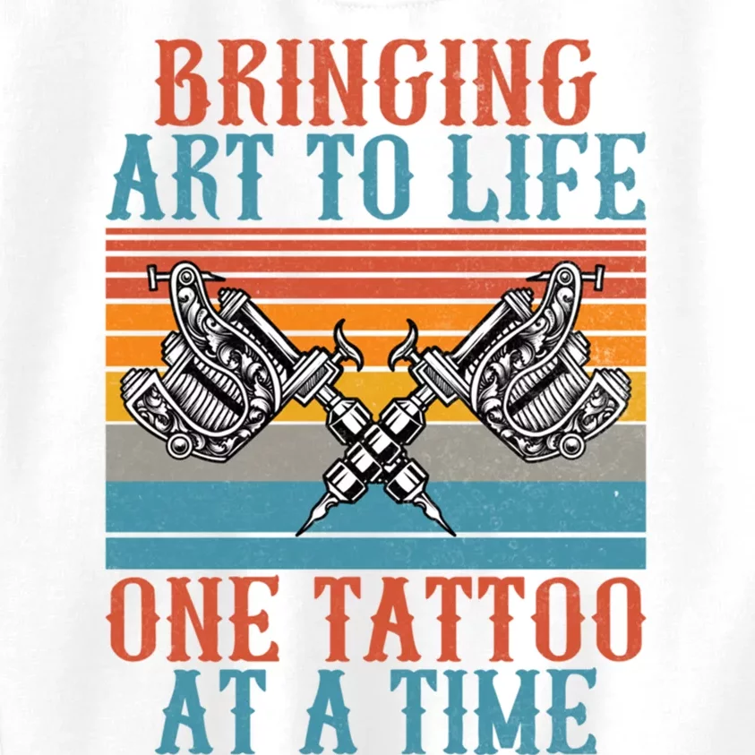 Bringing Art To Life One Tattoo At A Time Tattoo Artist Kids Sweatshirt