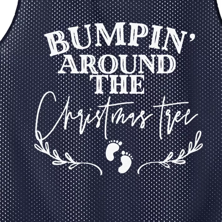 Bumping Around The Christmas Tree Christmas Pregnancy Mesh Reversible Basketball Jersey Tank