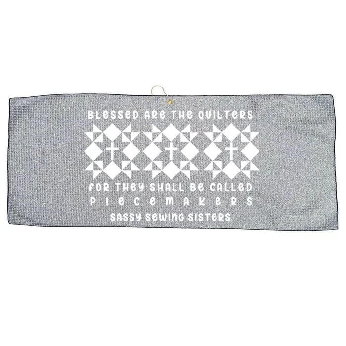 Blessed Are The Quilters Lover Large Microfiber Waffle Golf Towel