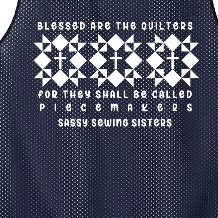 Blessed Are The Quilters Lover Mesh Reversible Basketball Jersey Tank