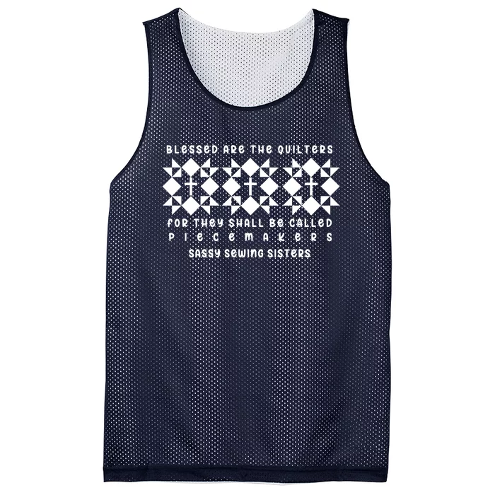 Blessed Are The Quilters Lover Mesh Reversible Basketball Jersey Tank