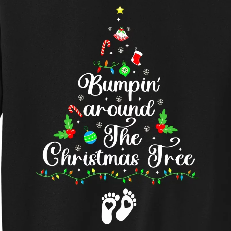 Bumpin Around The Christmas Tree Parentstobe Adult Humor Pregnancy Reveal Sweatshirt