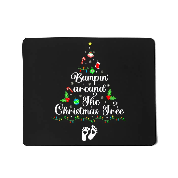 Bumpin Around The Christmas Tree Parentstobe Adult Humor Pregnancy Reveal Mousepad