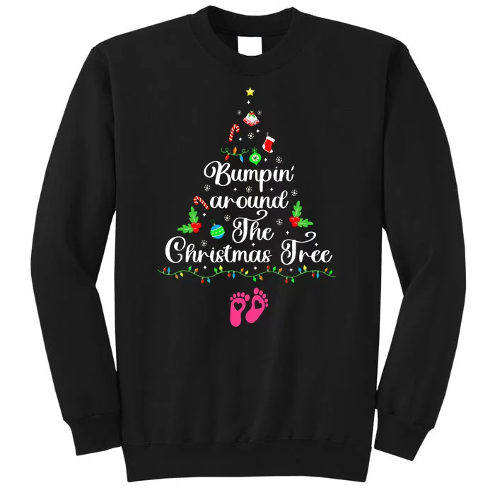 Bumpin Around The Christmas Tree Adult Humor Pregnancy Reveal Parentstobe Sweatshirt