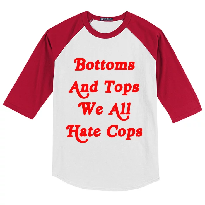 Bottoms And Tops We All Hate Cops 2000s Style Meme Kids Colorblock Raglan Jersey