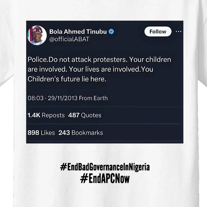 Bola Ahmed Tinubu Kids T-Shirt