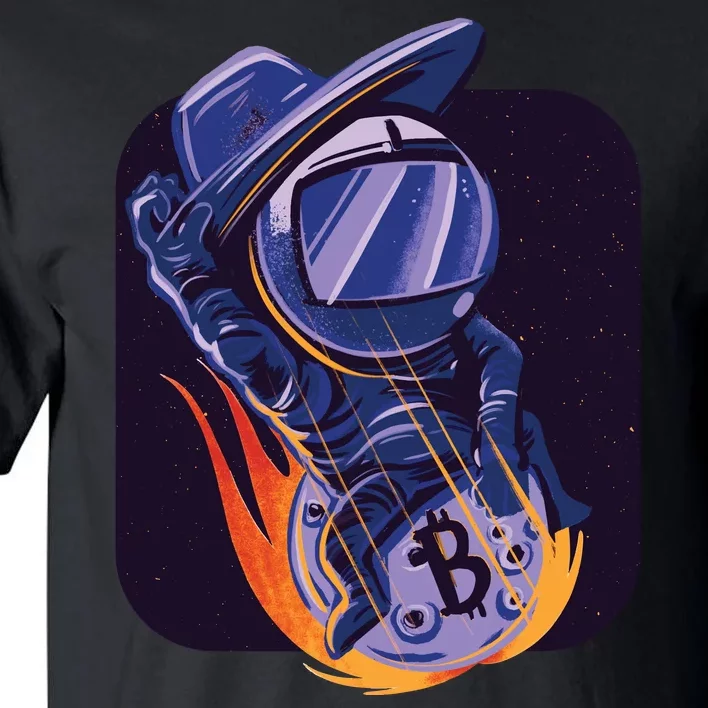 Bitcoin Astronaut To The Moon Tall T-Shirt