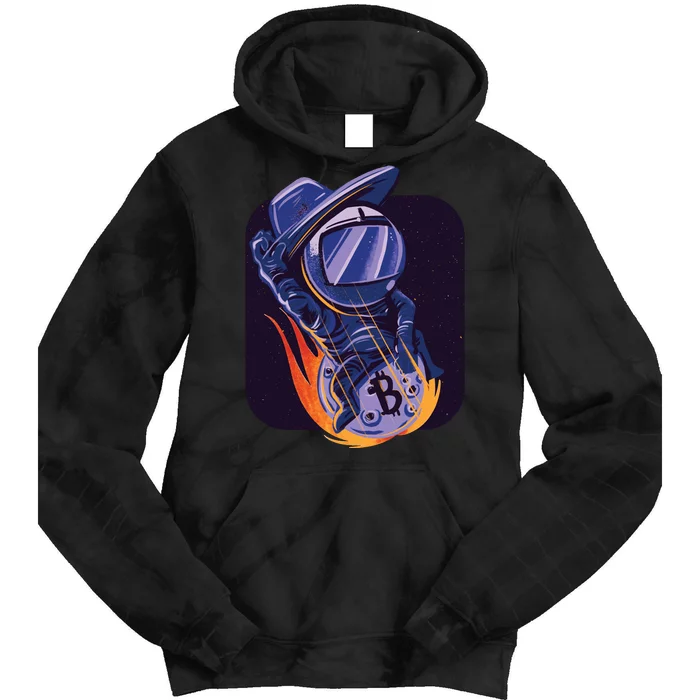 Bitcoin Astronaut To The Moon Tie Dye Hoodie