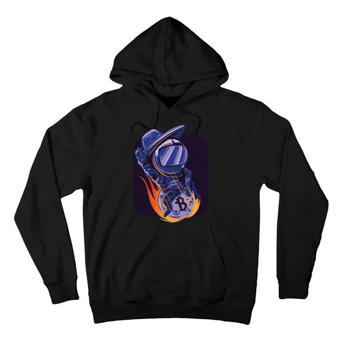 Bitcoin Astronaut To The Moon Tall Hoodie