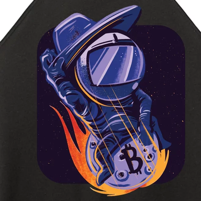 Bitcoin Astronaut To The Moon Women’s Perfect Tri Rocker Tank