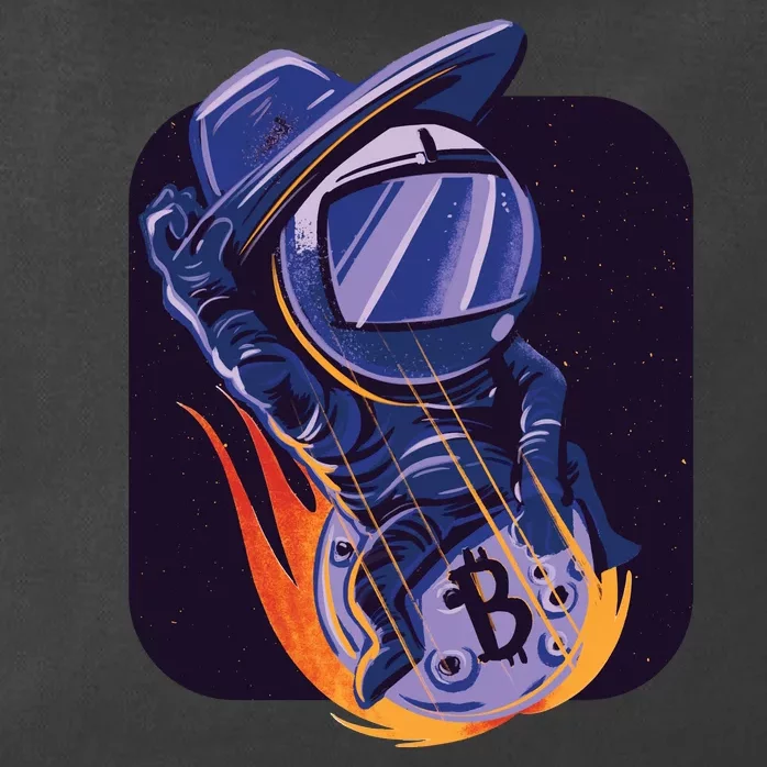 Bitcoin Astronaut To The Moon Zip Tote Bag