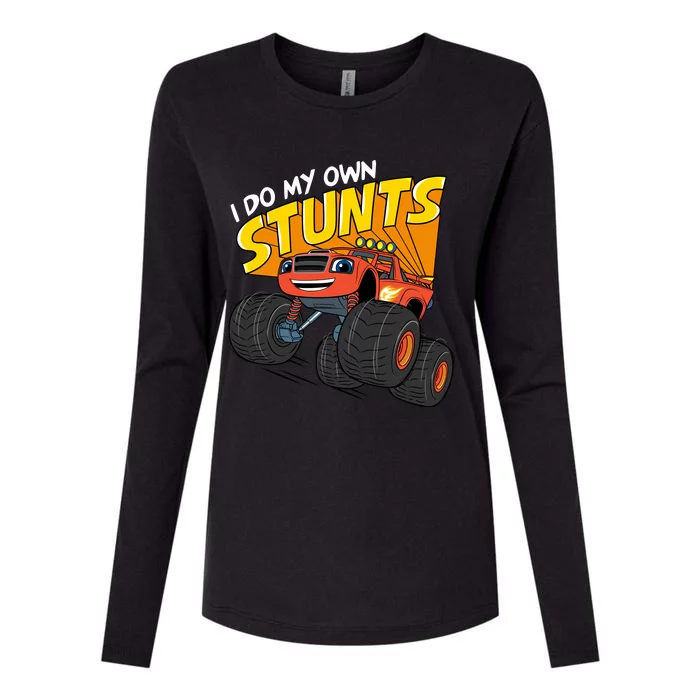 Blaze And The Monster Machines Blaze (I Do My Own Stunts) Gift Womens Cotton Relaxed Long Sleeve T-Shirt