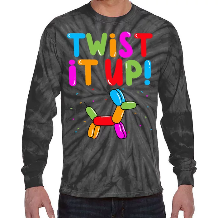 Balloon Animal Twister Party Twist It Up Balloon Artist Tie-Dye Long Sleeve Shirt