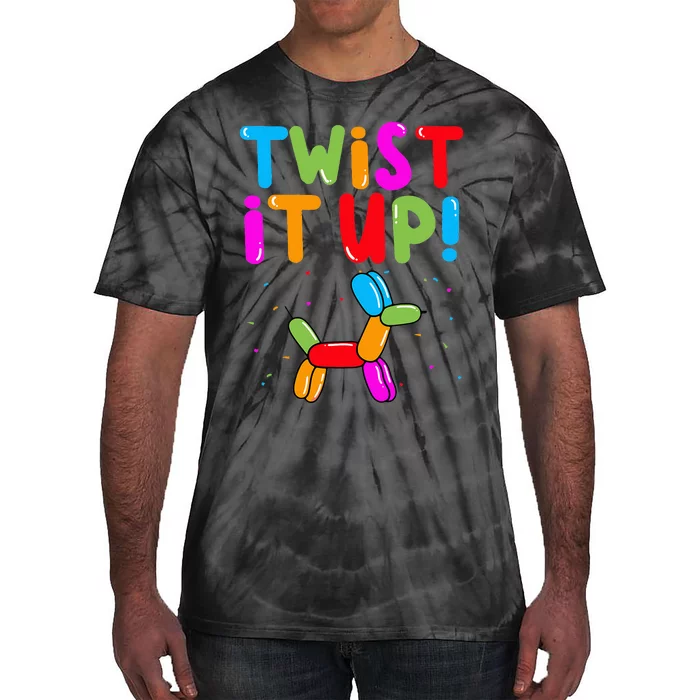 Balloon Animal Twister Party Twist It Up Balloon Artist Tie-Dye T-Shirt