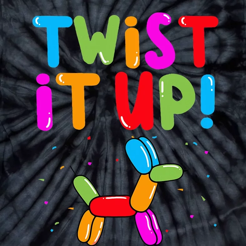 Balloon Animal Twister Party Twist It Up Balloon Artist Tie-Dye T-Shirt