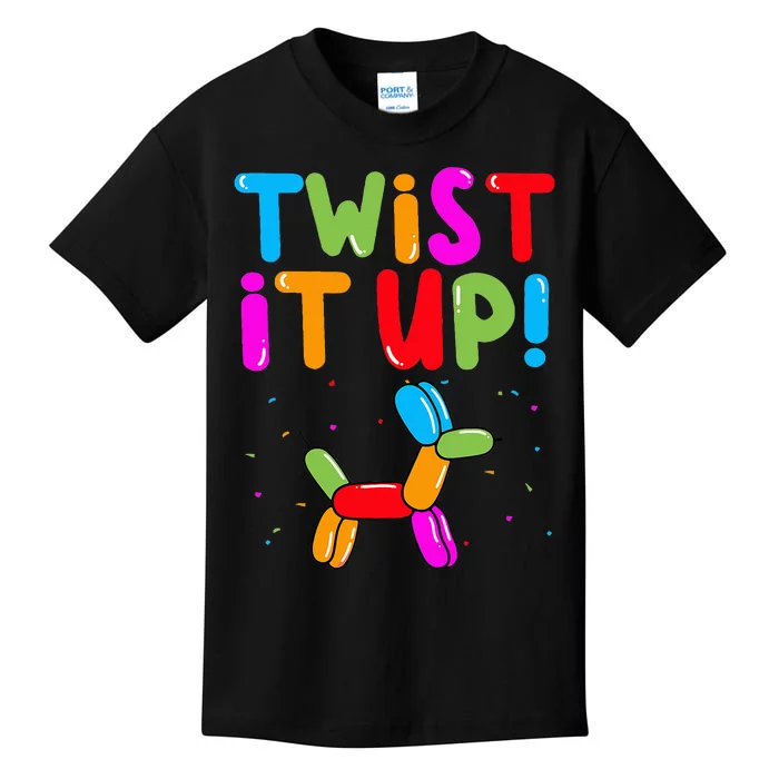 Balloon Animal Twister Party Twist It Up Balloon Artist Kids T-Shirt