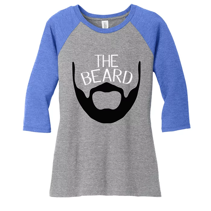 Beauty And The Beard Matching Couples Women's Tri-Blend 3/4-Sleeve Raglan Shirt