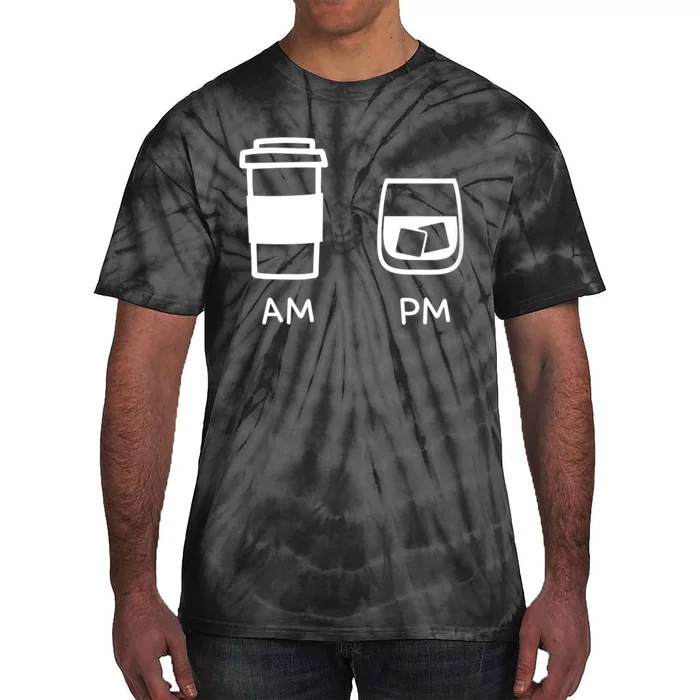 Big And Tall Am To Pm Coffee Whisky Rum Tequila Vodka Tie-Dye T-Shirt