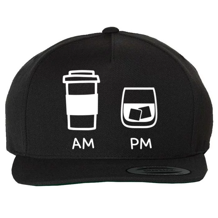 Big And Tall Am To Pm Coffee Whisky Rum Tequila Vodka Wool Snapback Cap