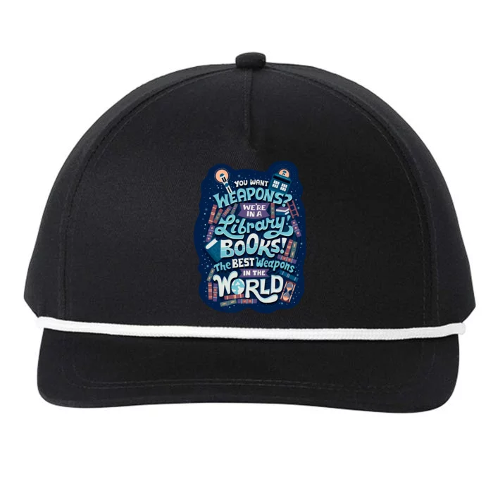 Books Are The Best Weapons Snapback Five-Panel Rope Hat