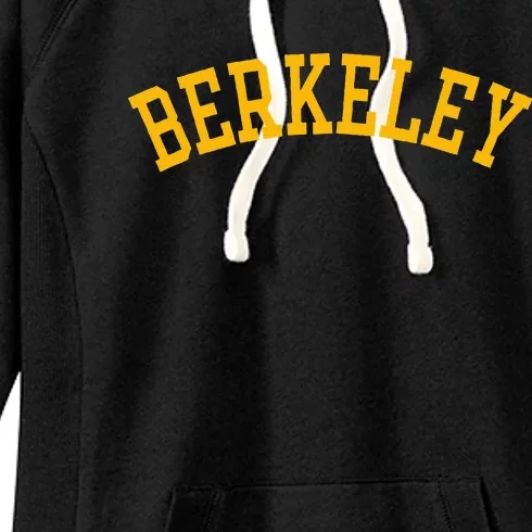 Berkeley Arched Text Yellow Berkeley Women's Fleece Hoodie