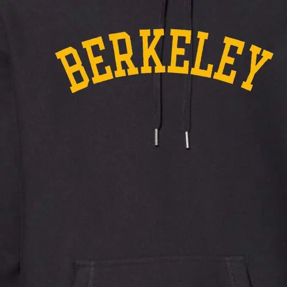 Berkeley Arched Text Yellow Berkeley Premium Hoodie